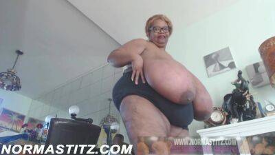 Gigantomastia Breasts Working It Out - Norma Stitz - hclips