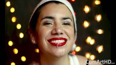 Merry Christmas! Holiday Blowjob And Facial! + Bonus Photo Session! - hclips