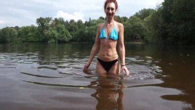 Bathing In Pond In Bikini - hclips