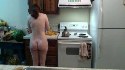 Juicy Babe With Squeezable Cheeks Squeezes Some Oj Naked In The Kitchen Episode 30 - hclips
