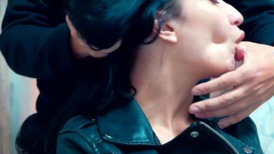 Hot Stepmom In Leather Jacket Loves Long Kisses On The Neck - hclips