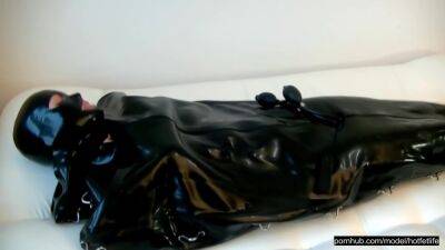 Sexy Latex Slave In The Rubber Bondage Body Bag - hclips