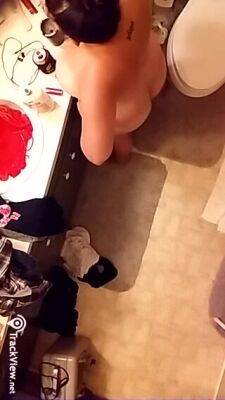 Shower cam on my girlfriend in the bathroom - voyeurhit.com