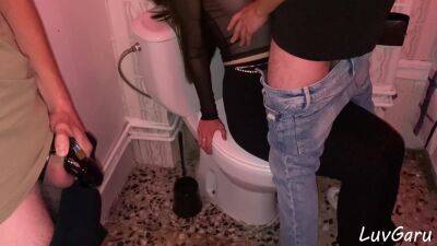 Filming Hotwife Flashing Tits And Takes Huge Cumshot In Public Toilet From Stranger - hclips