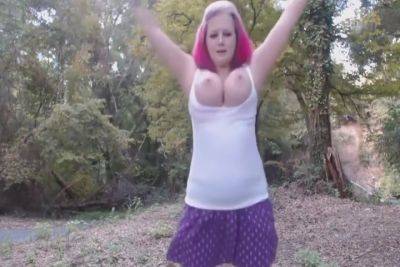 Busty Blonde Outdoor Masturbation - hclips