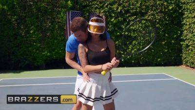 Xander Corvus - Gina Valentina - Inked up Gina Valentina takes it on the tennis court like a champ - sexu.com - Brazil