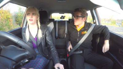 Georgie Lyall - Marc Kaye - Georgie Lyall gets her blonde bombshell pussy pounded by Marc Kaye in fake driving school - sexu.com