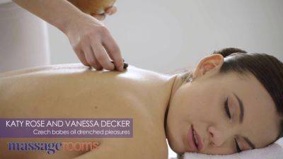 Vanessa Decker - Katy Rose - Vanessa - Vanessa Decker and Katy Rose oil up their lesbian massage with intense oily pleasure - sexu.com - Czech Republic