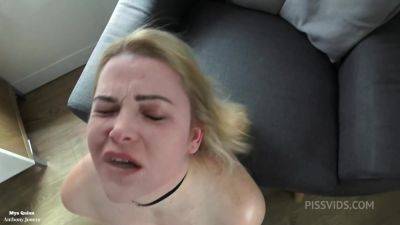 Slut gets her face fucked rough - face slapping - gagging on cock - girl rimming - spit drooling - piss in throat - PissVids - hotmovs.com