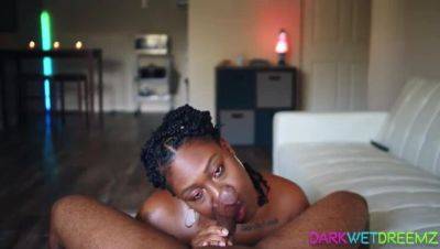 Ebony BBW Bombshell Gives Explicit Blowjob & Cum-Filled Facial - porntry.com