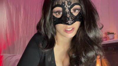 Busty JOI from a sexy brunette in a mask - anysex.com