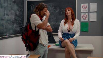 Lauren Phillips - Tyler Nixon - Redhead with huge tits in mesmerizing classroom porn tryout - hellporno.com