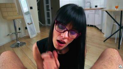 Kinky Girl With Glasses Sucks Cock Then Takes Anal Creampie - porntry.com - city Madrid