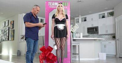 Man tries the new maid model X in premium adult display - alphaporno.com