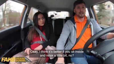 FakeDrivingSchool Learner Nataly Gold Isn’t Wearing Any Panties - xxxfiles.com - Russia