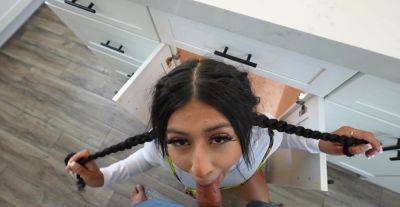 Perfect POV when swallowing jizz and taking facial after good sex - alphaporno.com