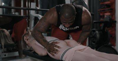 Black lover tries p***e pussy at the gym in remarkable interracial - alphaporno.com